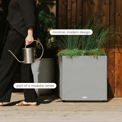Veradek Block Series Cube Planter - Square Outdoor Planter - Image 3