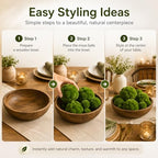 Cabilock 6 Pack Faux Moss Balls Decorative for Bowls, Artificial Green Topiary Orbs in 3 Sizes 2.3, 4.7 and 5.9 Inches, Bowl Fillers for Home Table Centerpieces, Wedding and Garden Decor - Image 3