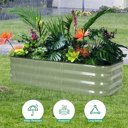 1MORE Raised Garden Bed,3 in 1 Modular Planter Raised Bed,4x2x1ft,Green-1Pk - Image 6