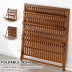 Bamboo Ladder Plant Stand 3 Tier Foldable Flower Pot Display Shelf Rack for Indoor Outdoor Multiple Plants Home Patio Lawn Garden Balcony Organizer Planter Holder,50cmL - Image 3
