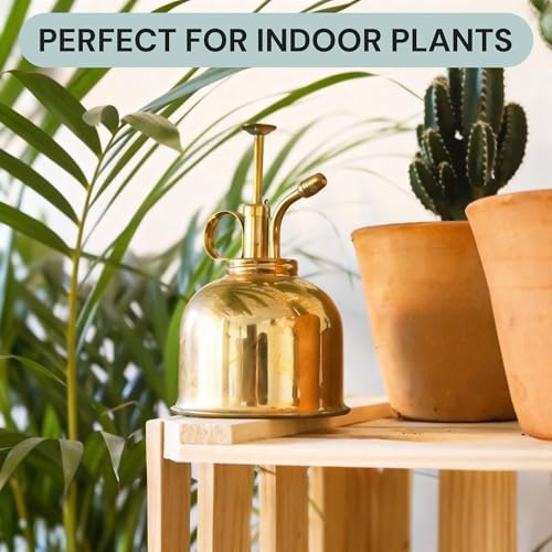 Sustainable Village Indoor Plant Mister - Brass Water Mister Spray Bottle Plants Indoor - Plant Sprayer Mister Stainless - Vintage Spray Bottle for Terrarium - Image 6