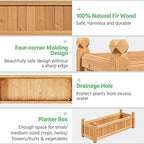 Yaheetech 43.5" Wooden Raised Garden Bed Rectangular Planter Box, 1pcs - Image 5