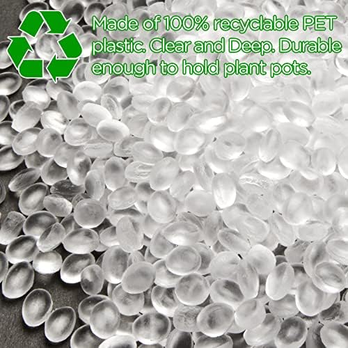 Hoolerry 15 Pcs Plastic Plant Saucer Clear Deep Tray, 6, 8, 10 Inch - Image 3