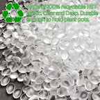 Hoolerry 15 Pcs Plastic Plant Saucer Clear Deep Tray, 6, 8, 10 Inch - Image 3