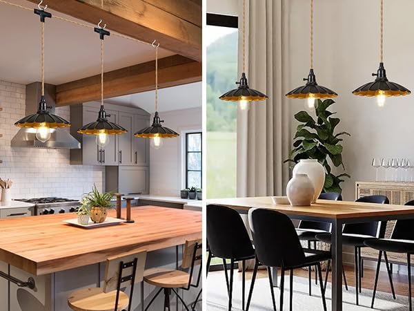 3-Light Plug in Pendant Light Fixtures Chandelier - Image 7