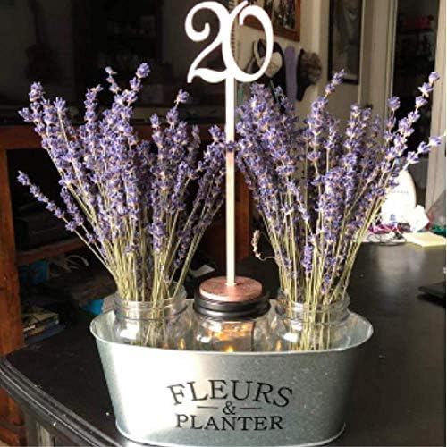 4 Pack - Oval Galvanized"Flowers & Garden" Metal Planter Pots - Perfect for Parties, Weddings & Decorations - Image 2