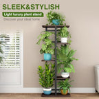 LINZINAR Plant Stand Indoor 5 Tier Metal Corner Tall Flower Shelf - Image 3