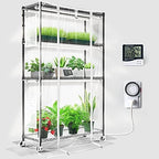 Barrina CX5Z Indoor Greenhouse with Grow Light, 180W, 4-Tier 35.4x13.8x59IN by Barrina