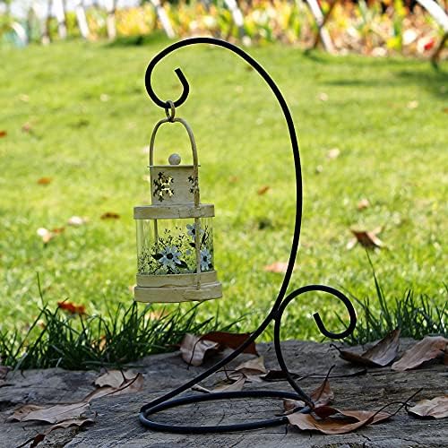 K KILIPES 4x 11.5 H Ornament Display Stand, Black Iron Glass Ball Ornament Holder Stand for Hanging Plants Terrarium for Christmas Wedding Ornament Hanging Rack Holder (4, S) - Image 5