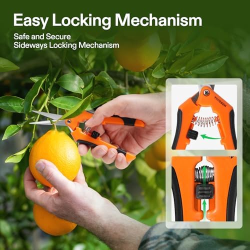 VIVOSUN 1-Pack 40-Cell Seed Starter Trays with 1 Set of LED Lights and 10"x20.75" Seedling Heat Mat and6.5 Inch Gardening Scissors Hand Pruner Pruning Shear with Straight Stainless Steel Blades Orang - Image 7