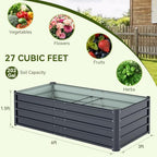 Ohuhu 6x3x1.5 FT Metal Raised Garden Bed Outdoor, Heavy Duty Planter Box - Image 6