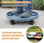 Party Zealot 5-Pack 13" Large Plant Caddy with Wheels Plastic Plant Dolly with Caster Flower Pot Mover Rollers Wheeled Rolling Plant Stands Round Plant Saucer Indoor Outdoor Base Coasters, Gray - Image 4