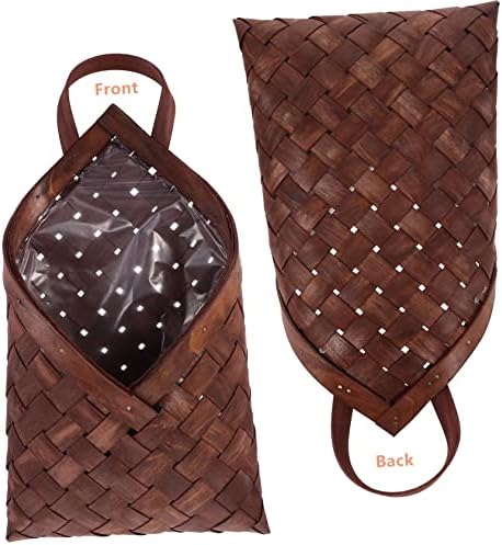 4pcs Rustic Wall Hanging Woven Basket for Flower Arrangement Storage Decorative Basket for Kitchen Home Organizer Versatile Wall Decor with Pastoral Style - Image 6