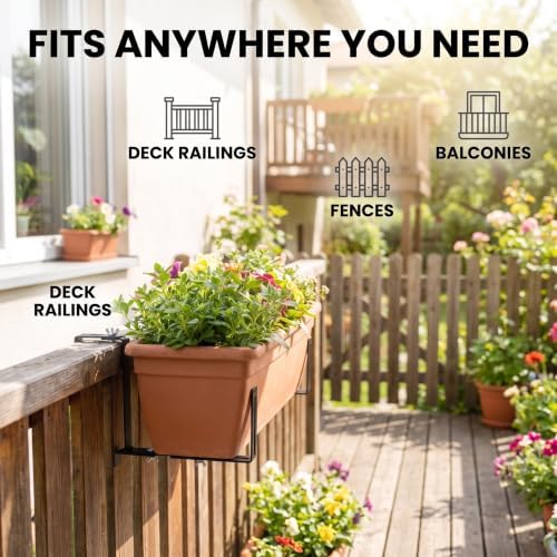 Window Box Brackets Adjustable for Deck Railing - Image 5