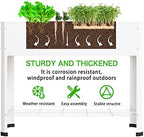 PROXRACER Raised Garden Bed with Detachable Legs Elevated Metal Planter Box for Growing Fresh Herbs Vegetables Flowers Succulents&Other Plants for Outdoor Backyard Patio Deck Balcony White L - Image 4