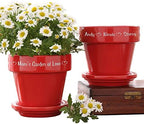 Personalized Garden Of Love Engraved Flower Pot - Ceramic Indoor/Outdoor Plant Pot,Drainage Hole and Saucer, Ideal for Flowers, Indoor Garden - Perfect Mother's Day, Grandma, Teacher Appreciation Gift by PersonalizationUniverse