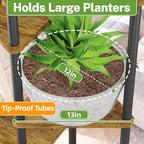 iDavosic.ly 5 Tier Plant Stand Indoor with Grow Lights, Black & Brown 41 In - Image 6