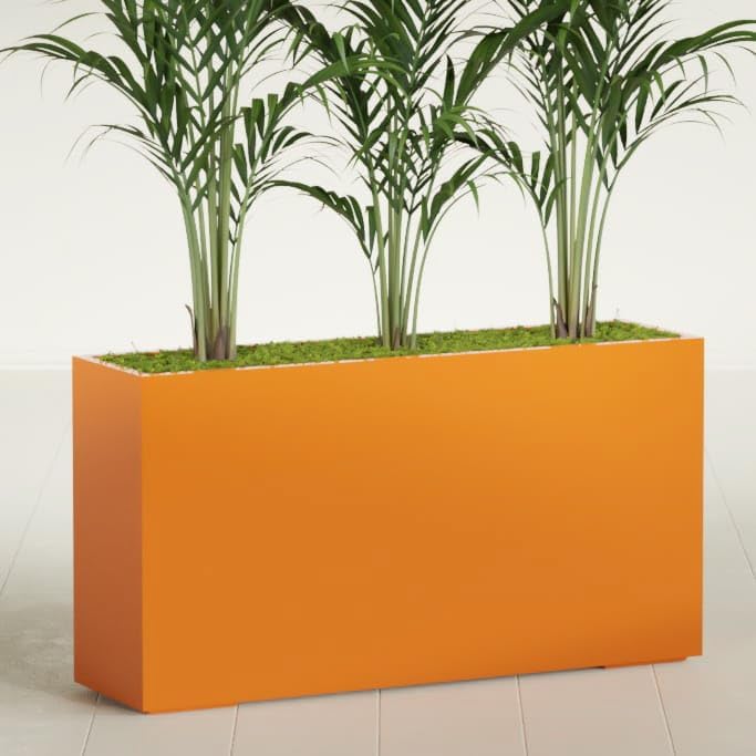 Greenline Alice Tall Rectangular Fiberglass Planter, Outdoor Planter Box - Image 2