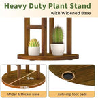 LASZOLA Wood Small Plant Stand Table Tall for Indoor Corner, 4 Tier Brown - Image 5