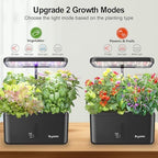 Indoor Garden System 19 Watt LED Growing Light Upgrade 2 Self-Watering Soil-Cultivated Growing Pots Gardening Gifts for Mom Plant Pot for Vegetables Herbs Tomato(No Seeds&Soil) - Image 4