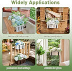 Cozcty 4 Pack Window Box Brackets, No Drill Adjustable Planter Box Brackets - Image 2