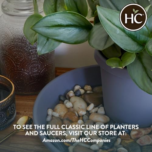 The HC Companies 14 Inch Round Plastic Classic Plant Saucer - Indoor Outdoor Plant Trays for Pots - 14"x14"x2.5" Clay - Image 6