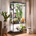 Bstrip Plant Shelf with Grow Light, Pegboard and Base Tray, 29.5x13.8x59in by Bstrip