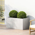 Large Rectangular Outdoor Planters, 35 Inch, White by Noeko