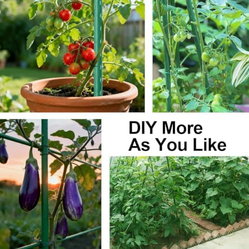 Garden Stakes 7FT, Plastic Coated Steel Plant Stakes Specifically Designed for Climbing Plants, Ideal for Tomatoes, Beans, Cucumbers, Peppers, Vines, and More Plant Growth - Image 7