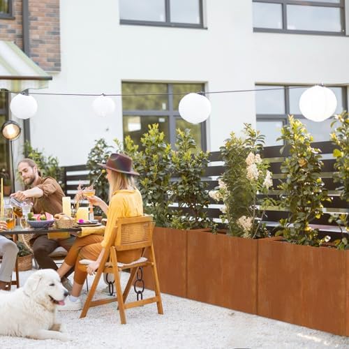Cor Ten Steel Planters – 32x12x24H Inch Planter Box Rustic - Image 2