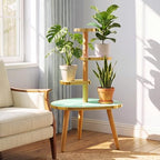 Amyhill Mid Century Modern Decor for Home 4-tier Plant Stand Colorful Mid Century End Table Modern Storage Shelf for Living Room, Bedroom, Balcony, Boho Home Decor (Pastel) - Image 2