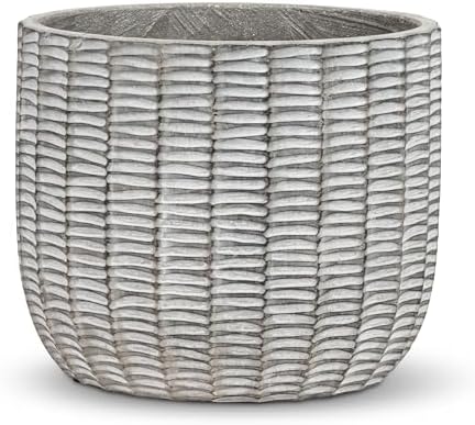 Abbott Collection Extra Large Woven Look Planters, Set of 2 - Image 2