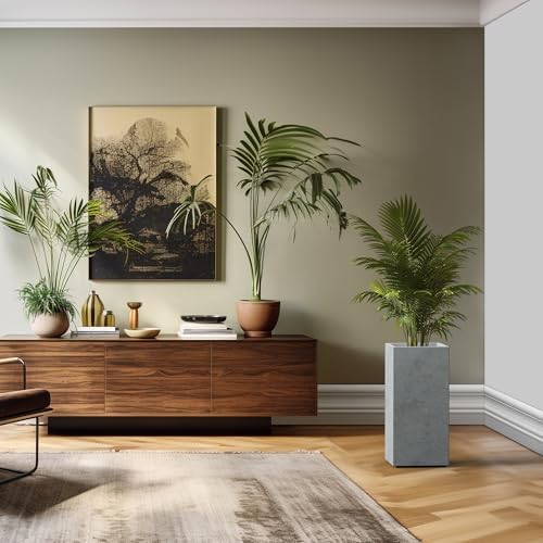 Kante Accent Column Square Pale Gray Concrete Planter 23.6" H, Outdoor - Image 3