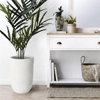 Oakrain 18" Tall Planter White Large Indoor Outdoor Decorative Pot - Image 4