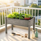 Elevated Wooden Raised Garden Bed, Standing Raised Planter Box with Legs, Outdoor Wooden Plant Container for Vegetables, Herbs, Flowers, Backyard Patio Deck Gardening - Image 3