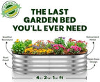 Galvanized Raised Garden Beds Outdoor 4×2×1 ft with Seed & Seedling Spacer Tool Kit // Tool-Free Metal Garden Box & Square Foot Gardening Seed Template for Organized Vegetable & Fruit Planting - Image 7