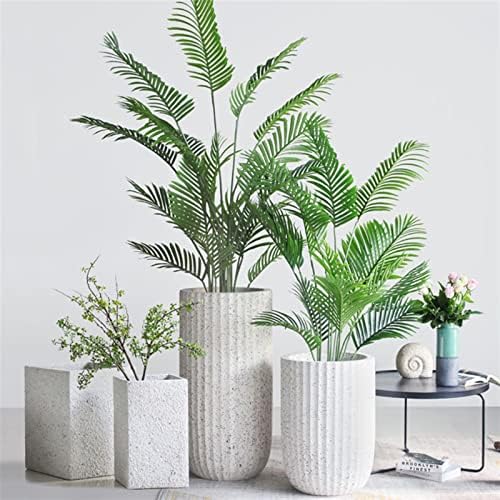 Flower Pot Garden Large Planters Creation Large Plant Pots, Flower Pots Outdoor Indoor, Round Decorative Flower Pots, Large Imitation Stone Decorative Patio Deck House Plants, Succulents, Flowers (Co - Image 6