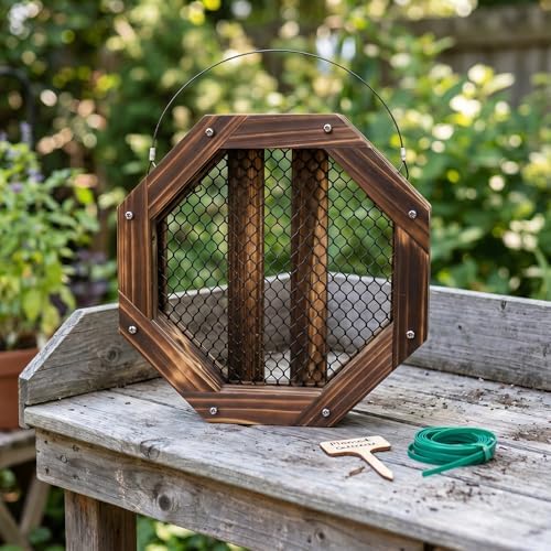 Staghorn Fern Mounting Kit - Wood Wall Planter for Orchids,Herbs & Indoor Plants | Hanging Plant Holder,Basket & Stand for Wall Decor (12.59inch) - Image 6