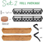 24" Hanging Window Box Basket w/Coco Liner, Black, 2-Pack - Image 4