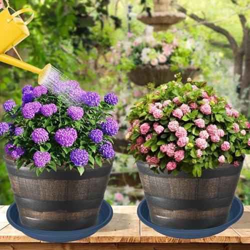 2 Pack of 16 inch Plant Saucer, Large Plant Tray, Heavy Sturdy Plant Drainage Tray for Indoors, Bird Bath Bowls, Sturdy 18 inch Plastic Pot Tray for Planter (Blue) - Image 5