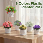 48 Pack 4 Inch Plant Pots for Succulent Drainage, White - Image 5