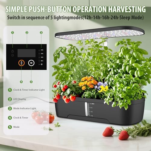 52 Pods Smart Hydroponics Growing System Indoor Herb Garden with Auto Timer - Image 5