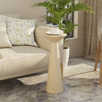 COZAYH Farmhouse Tall Pedestal End Table, Solid Wood, Distressed Wood Grey by COZAYH
