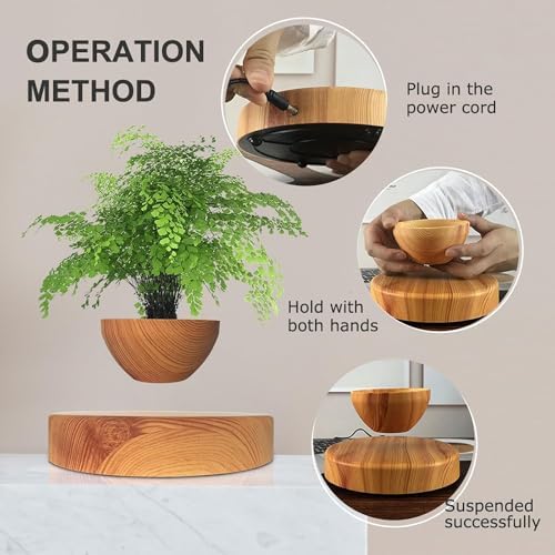 Planting Flower pots,Levitating Plant Pot,Magnetic levitation,Floating Plant Pot,Floating Plant,Hanging Flower pots,Suspendded Flowerpot,Hanging planters for Indoor Plants - Image 3