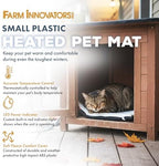 Farm Innovators Model HM-60S Small 13-Inch by 19-Inch Plastic Heated Pet Mat with Fleece Cover, 60-Watt, Black - Image 2