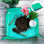 Gardening Mat PE Square Plant Pad Waterproof for Transplanting Flower Pots Potting Foldable Garden Repotting Tarp for Indoor Plant Repotting(Green(PE) 75x100cm) - Image 3