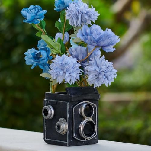 Camera Decorative Planter Plant Gift - Desk Decor Succulent Pot for Indoor Plants Vintage Camera Home Shelf Office Decor Small Flower Pot with Drainage by KIKTOP