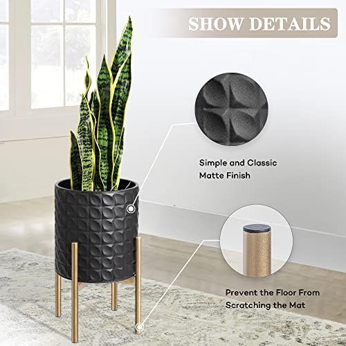 Oakrain Planters for Indoor Plants, Set of 2 Decorative Metal Planter Pots - Image 2