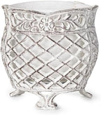 Sungmor Vintage Cast Iron Urn Planter with Non-Woven Bag, Vintage White by Sungmor