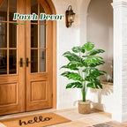 Der Rose 44" Tall Fake Plants, Artificial Tree in Straight Woven Basket - Image 6